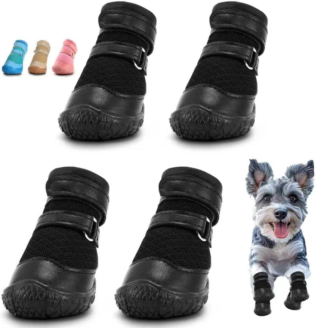 Hcpet dog shoes set of four for small breed paws