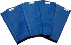 SHOOFLY Horse Leggins front view pack of four blue mesh fly boots.