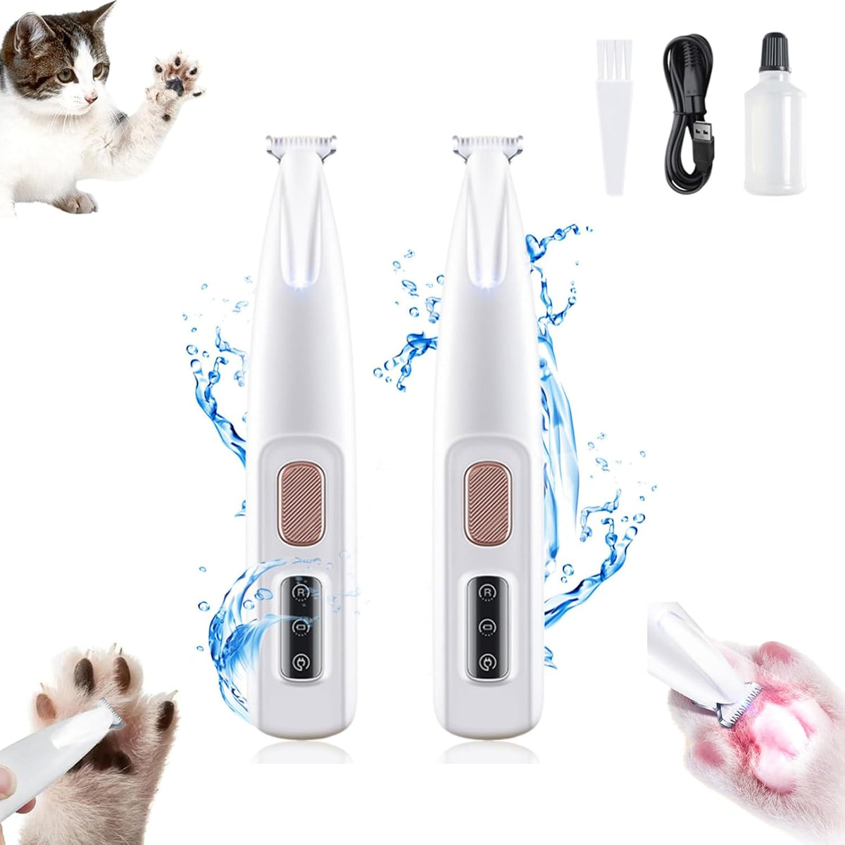 Yilia Upgrade Pet Micro Precision Trimmer, Multifunctional Pet Hair Clippers for Grooming with LED Light, Low Noise Waterproof Rechargeable Pet Paw Trimmer for Pet Paws, Eyes, Ears, Face, Rump (1PC) - Image 12
