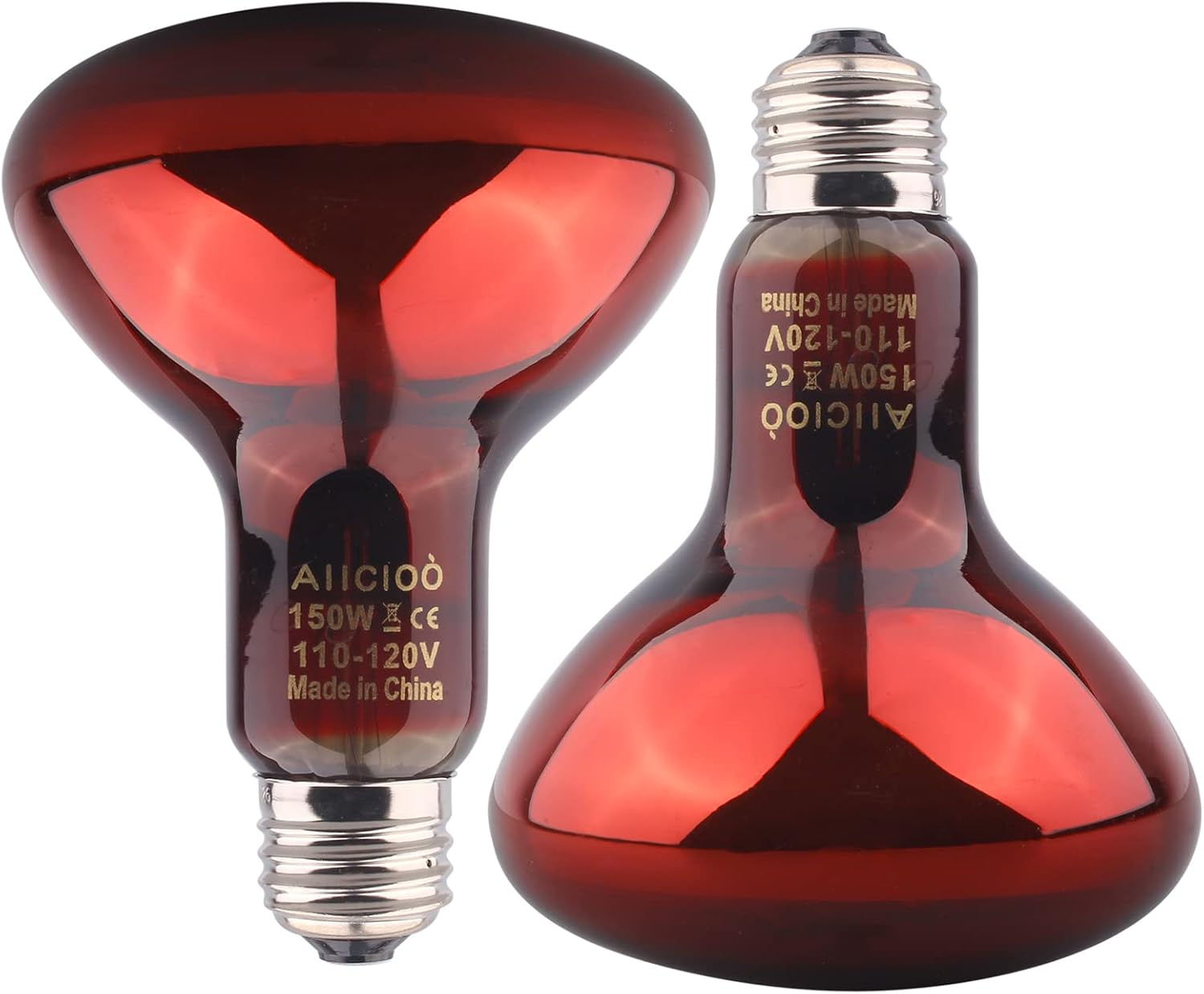 Aiicioo Reptile Basking Light Bulb - 150W Reptile Heat Lamp 2 Pack UVA Daylight Amphibians Basking Bulb for Bearded Dragon Turtle Hermit Crab Gecko Lizard Chicken - Image 11