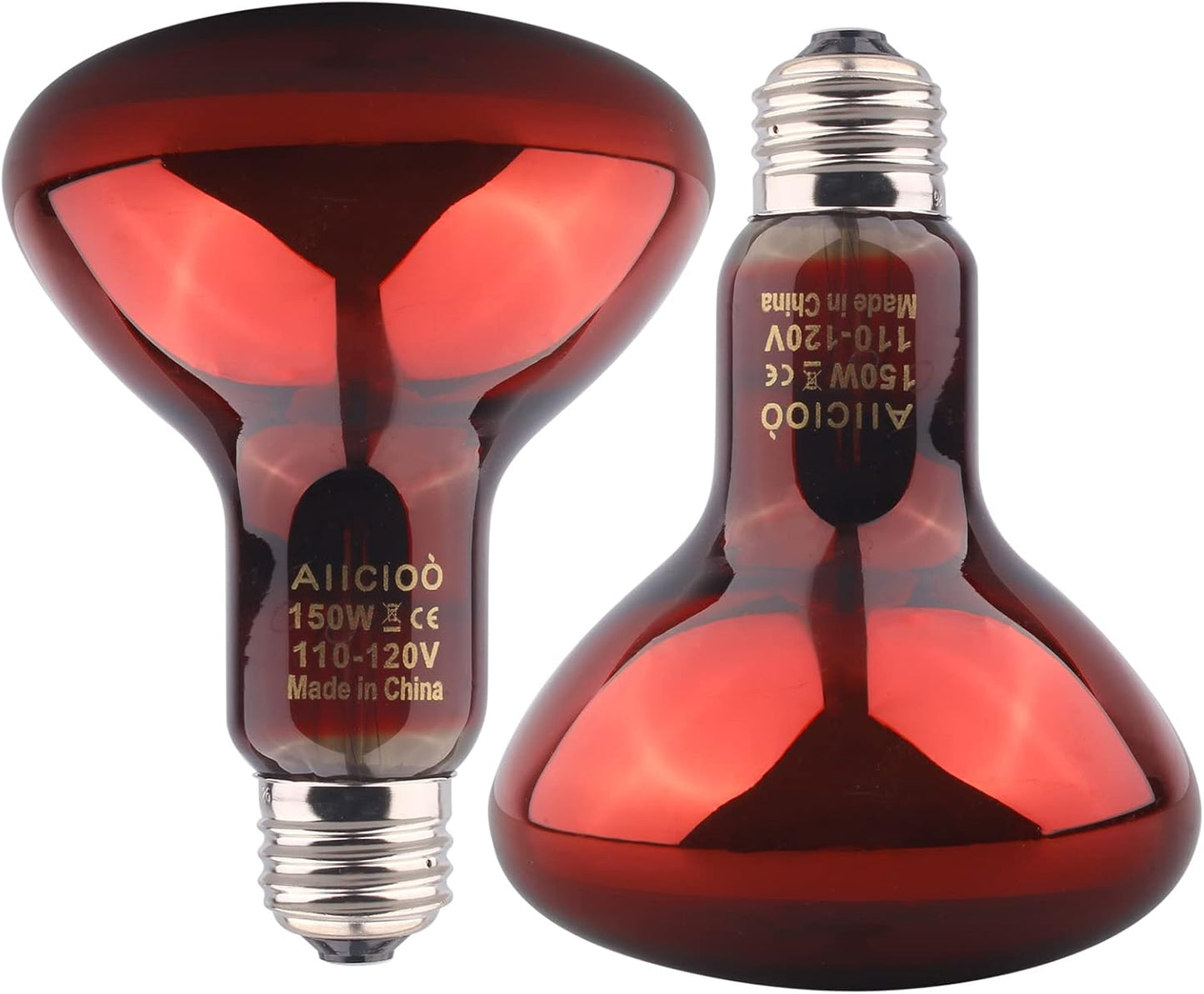 Aiicioo Reptile Basking Light Bulb - 100W Reptile Heat Lamp 2 Pack UVA Daylight Amphibians Basking Bulb for Bearded Dragon Turtle Hermit Crab Gecko Lizard Daylight - Image 12