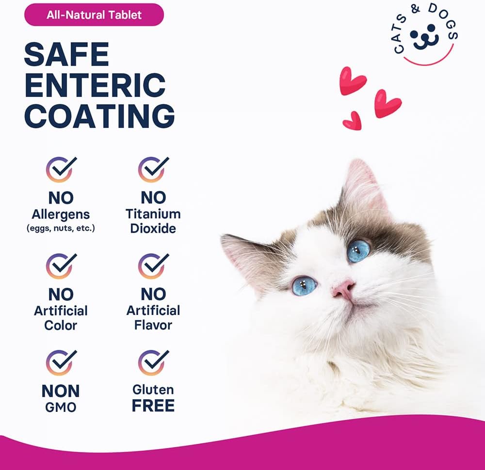 Generic SAM-e Liver and Brain Health Supplement for Small Dogs & Cats, S-aDENOSYLmethionine (Same), 60 Coated Tablets - Image 6