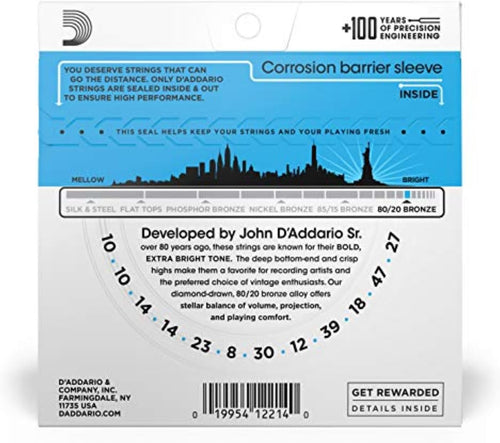 D'Addario Set Acoustic Guitar 80/20 Lite 12Str (EJ36) - Image 2