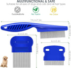 Brillirare stainless steel cat combs with rounded safety teeth close up view.