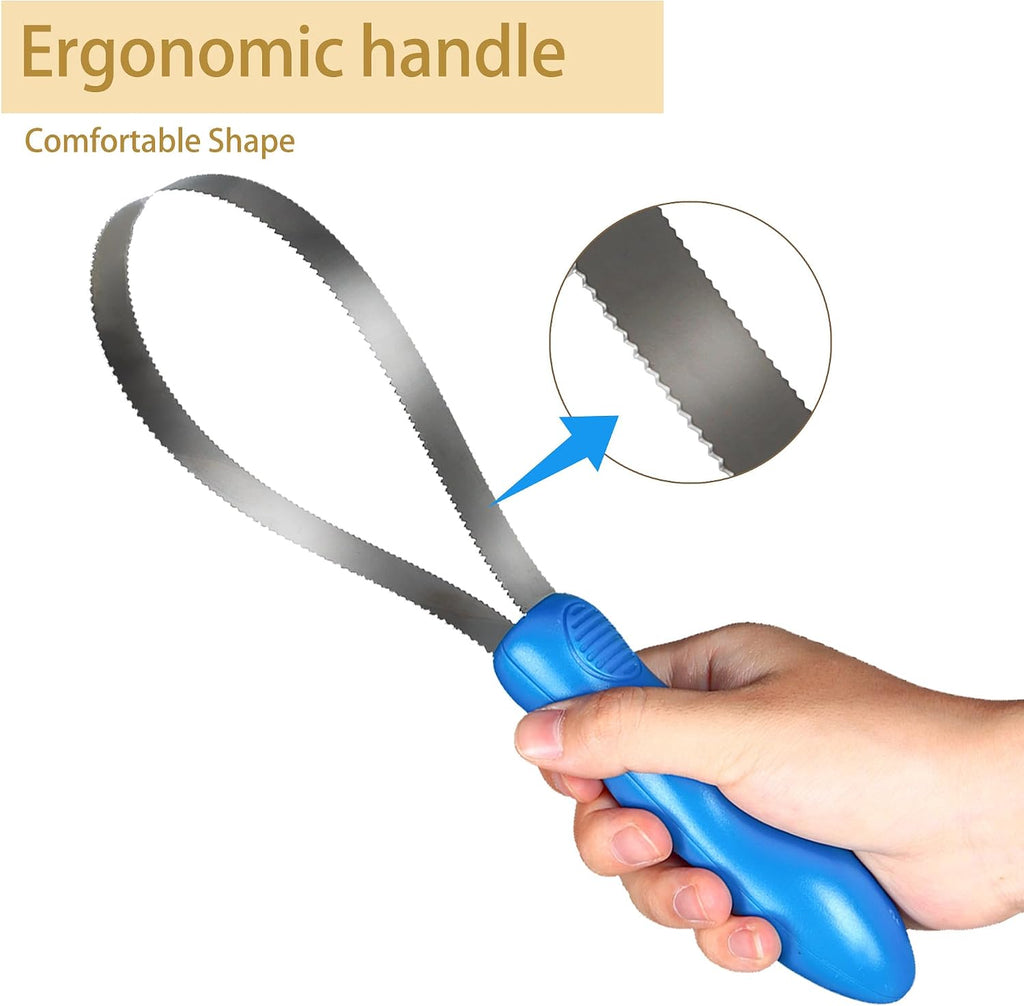 Two piece set of stainless steel pet shedding tools