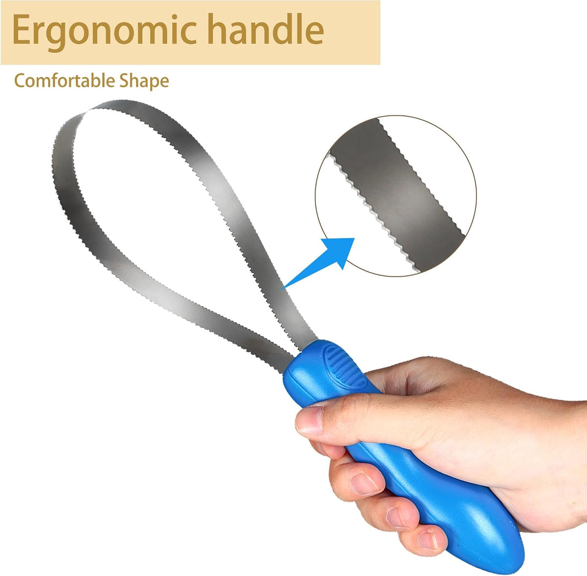 Two piece set of stainless steel pet shedding tools