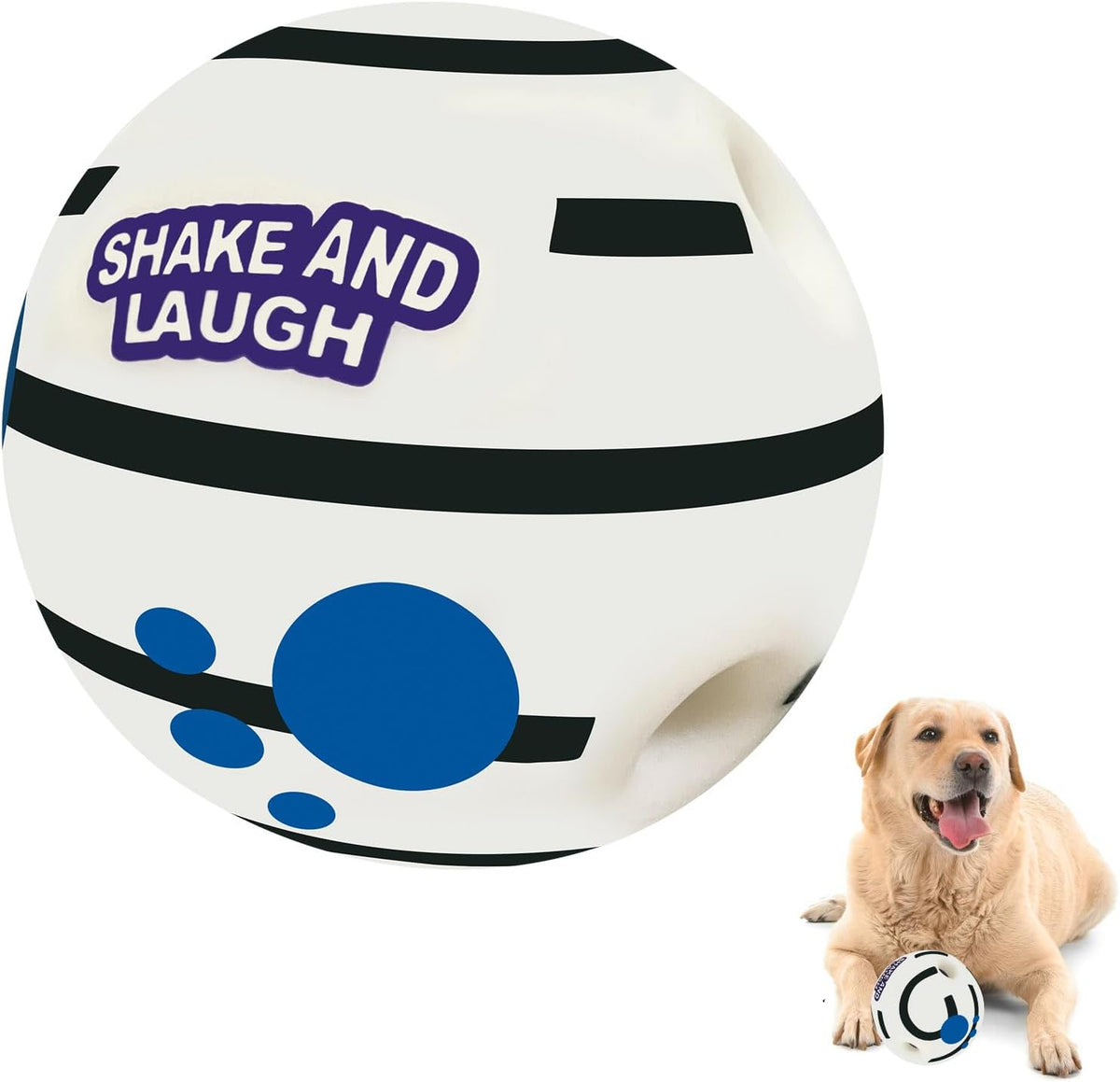 Durable PVC material texture of Shake and Laugh dog toy