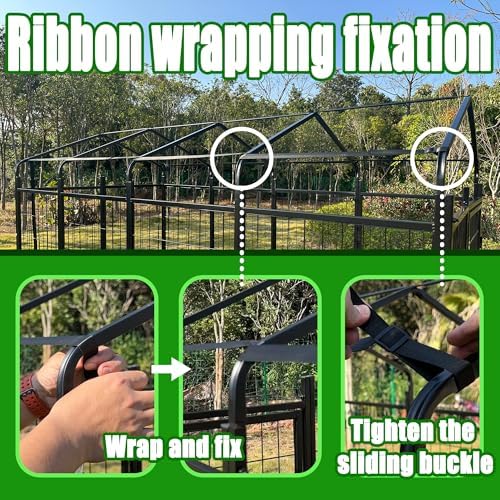 Fine mesh insect screen barrier on the heavy duty dog pen cover preventing mosquito access.