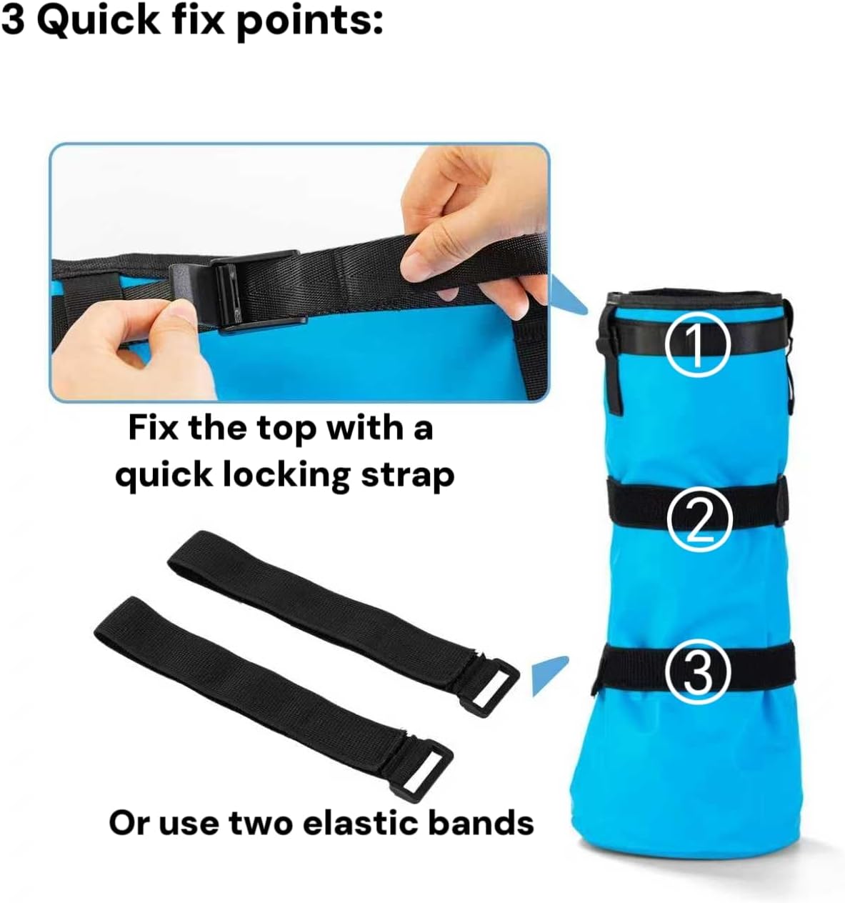 Garftai waterproof double layer PVC equine soaking sack designed for ice and hot therapy.