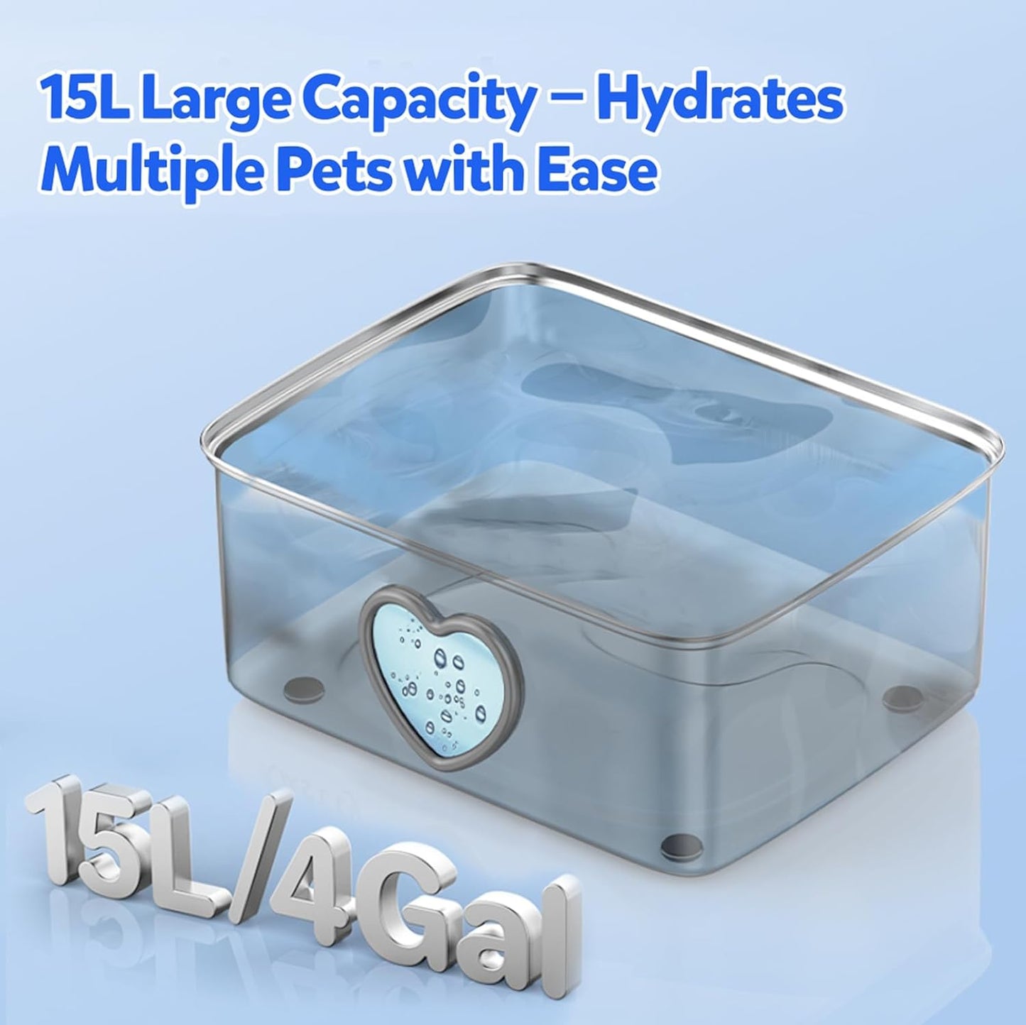 Kastty dog water fountain packaging and included accessories
