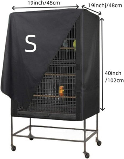 Durable windproof bird cage blanket setup for winter night warmth