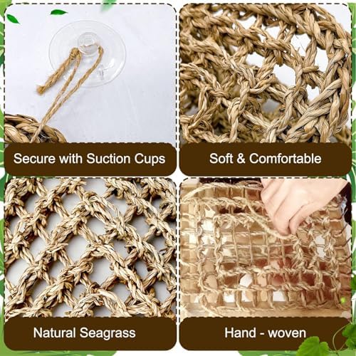 Flexible reptile climbing vine and artificial leaves decor