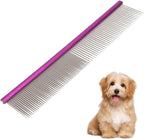 Comfecto pet comb with ergonomic stainless steel spine