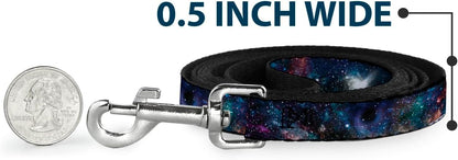 Side profile of 6 foot long Galaxy Collage leash