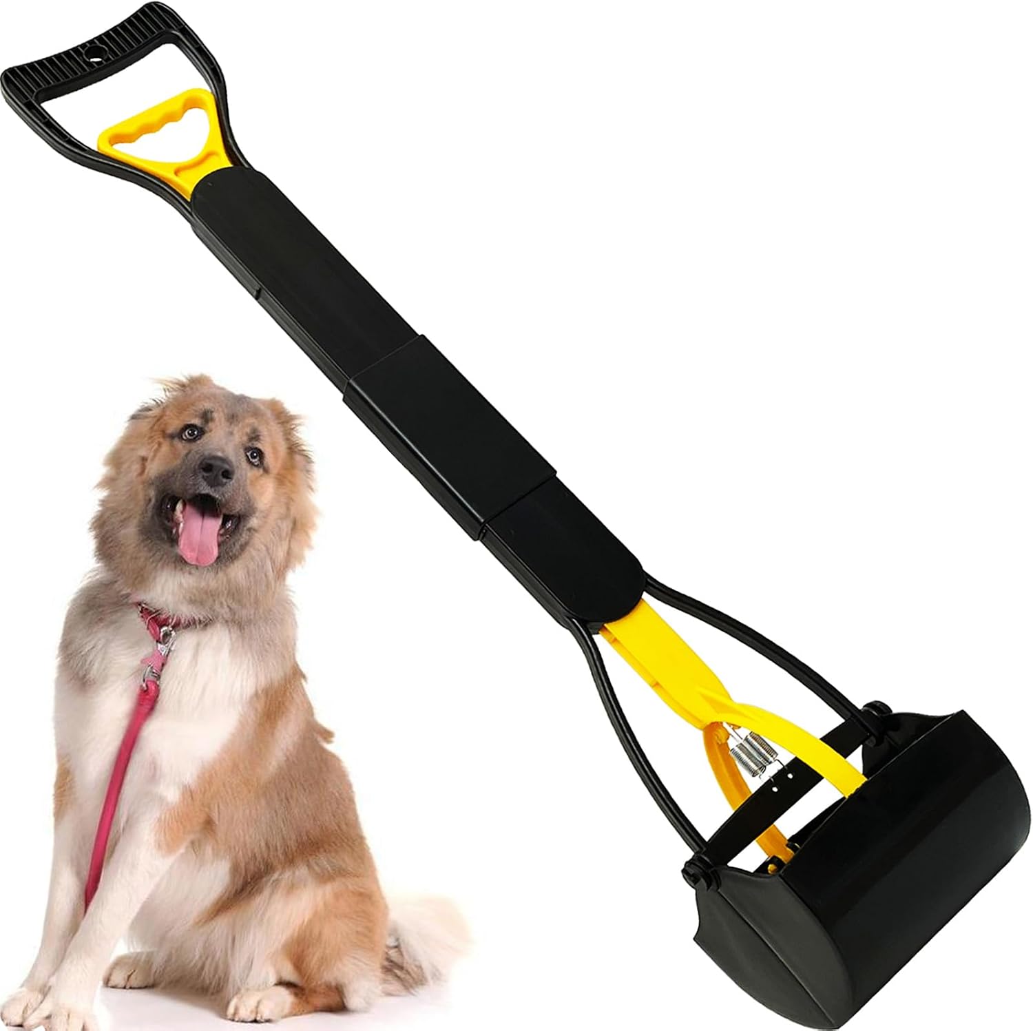 ienjoyed 32" Tall Pooper Scooper, Large Pooper Scooper for Dogs Heavy Duty, Dog Pooper Scooper with Long Handle & High Strength Durable Spring, Foldable Dog Poop Pick Up - Image 15