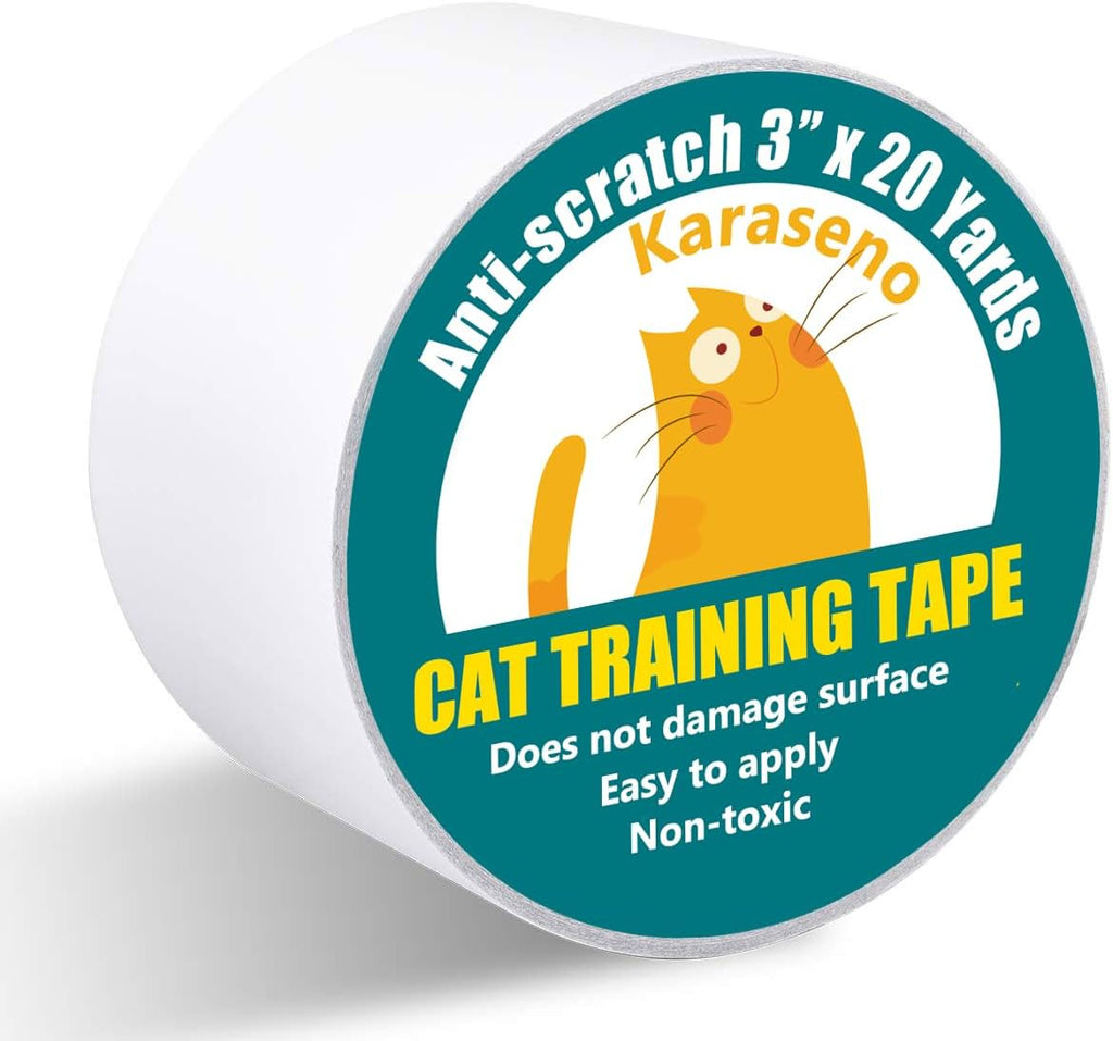 Karaseno Anti Cat Scratch Tape, 3 inches x 30 Yards Pet Training Tape, 100% Transparent Clear Double Sided Cat Scratch Deterrent Tape, Furniture Protector for Couch, Carpet, Doors, Pet & Kid Safe - Image 9