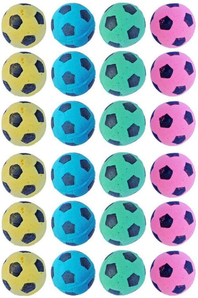 Bouncy soft foam pet soccer balls for healthy indoor feline activity