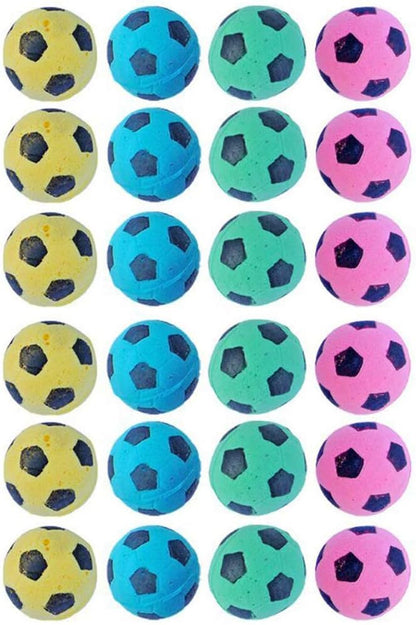 Bouncy soft foam pet soccer balls for healthy indoor feline activity