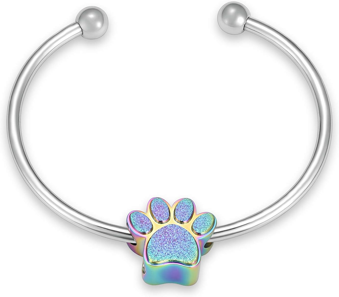 constantlife Cremation Bracelet for Pets Ashes - Dog Paw Pendant Bangle Stainless Steel Memorial Urn Jewelry - Image 11