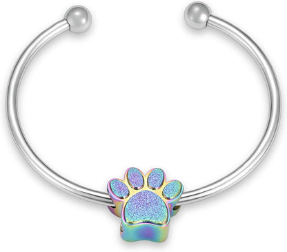 constantlife Cremation Bracelet for Pets Ashes - Dog Paw Pendant Bangle Stainless Steel Memorial Urn Jewelry - Image 11