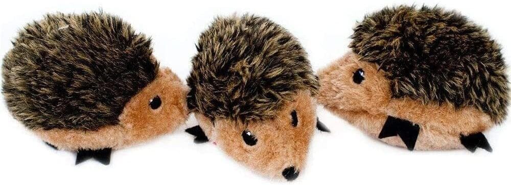 Close up of ZippyPaws squeaky hedgehog toy texture