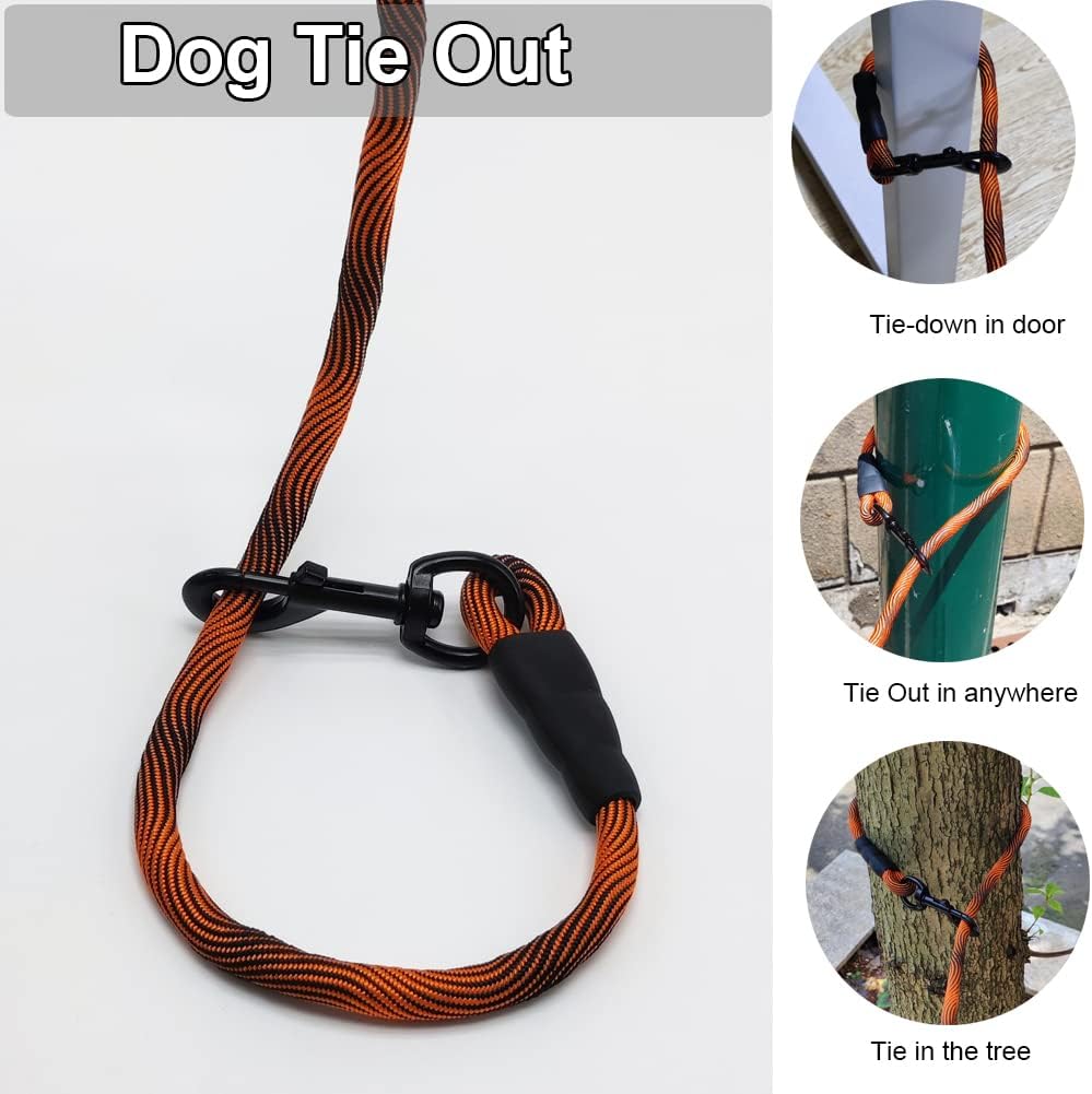 BTINESFUL outdoor dog tether rope for recall training close up