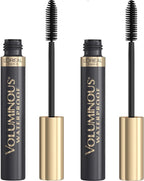 L'Oreal Paris makeup voluminous original waterproof mascara product demonstration layout