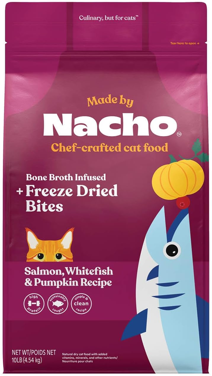 Made by Nacho Dry Cat Kibble 2lb Bag, High Protein Premium Cat Food with Freeze-Dried Pieces, Cage-Free Chicken, Duck & Quail, Limited Ingredients, Single Bag - Image 12