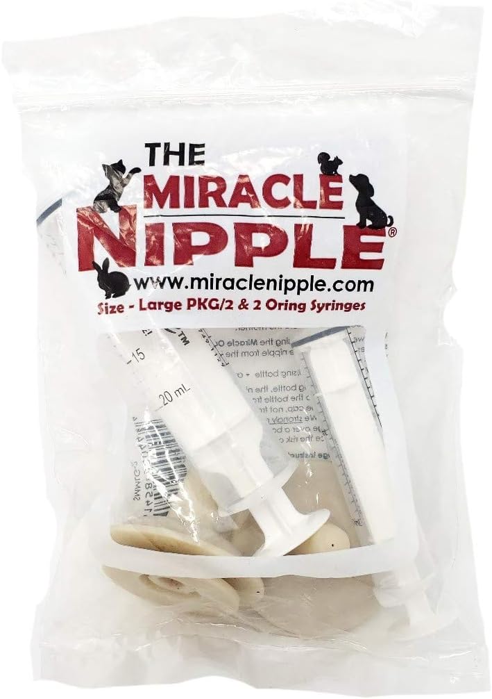 Close up view of the oversized base on the USA imported Miracle Nipple for medium to large breed puppies.