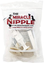 Close up view of the oversized base on the USA imported Miracle Nipple for medium to large breed puppies.