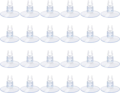 AQUANEAT aquarium suction cups front view showing clear plastic design for fish tank management.