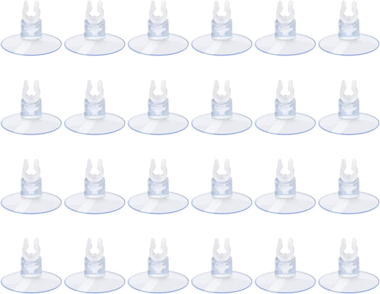 AQUANEAT aquarium suction cups front view showing clear plastic design for fish tank management.