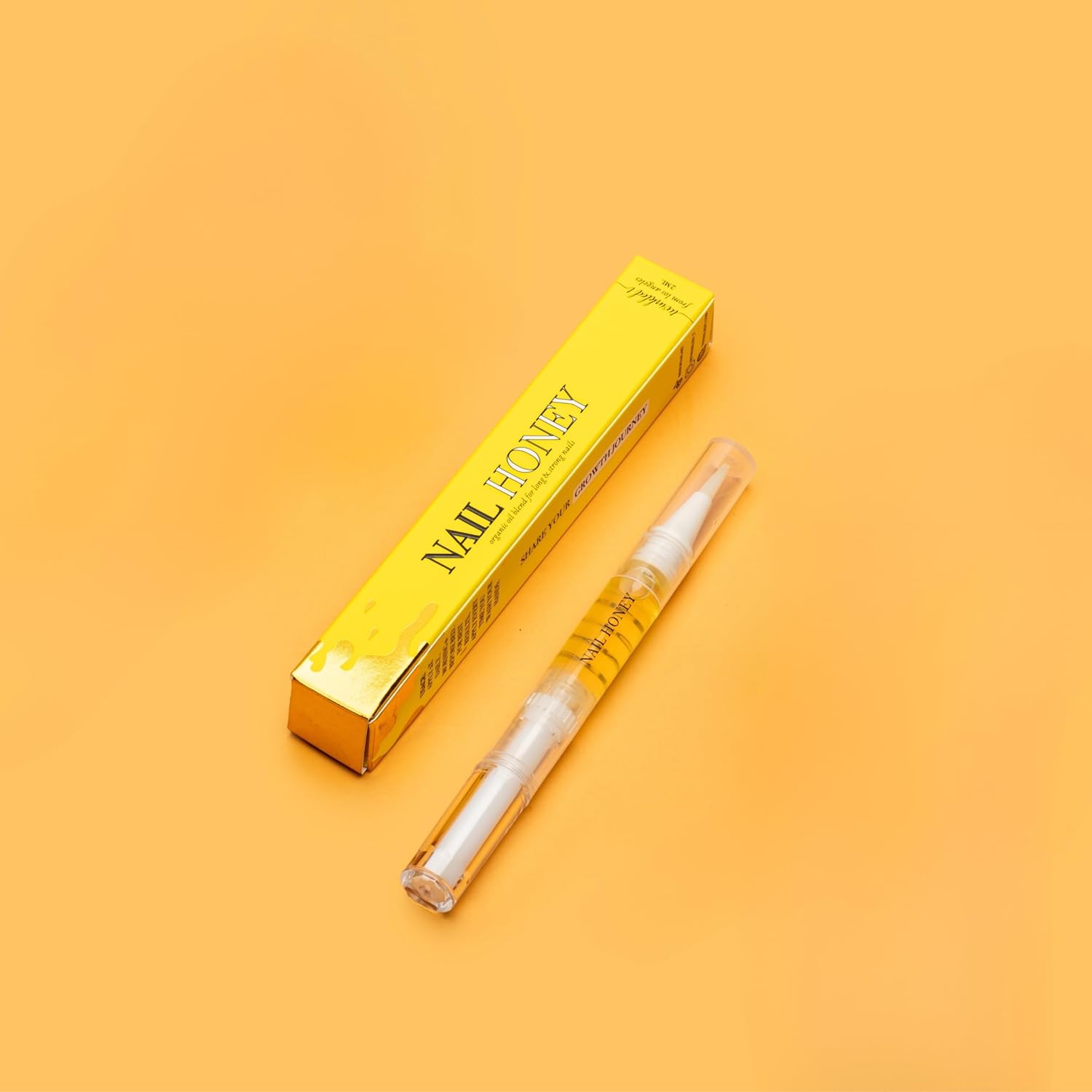 Twinkled T Nail Honey cuticle oil pen front view