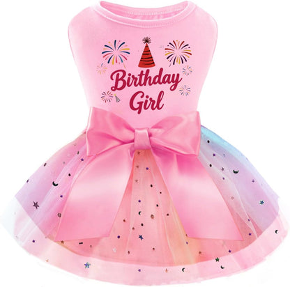 Happy 4th of July Dog Tulle Dress Independent Day Patriotic Stars Dog Outfit Sparkly Pet Holiday Dress with Bow for Small Dogs Cat Clothes (July 4th, Medium) - Image 10