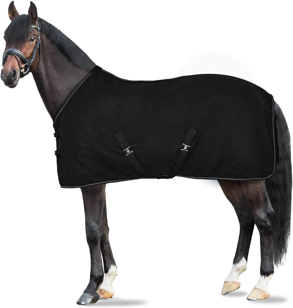 Authentic Horze polar fleece horse sheet with double front closure buckles
