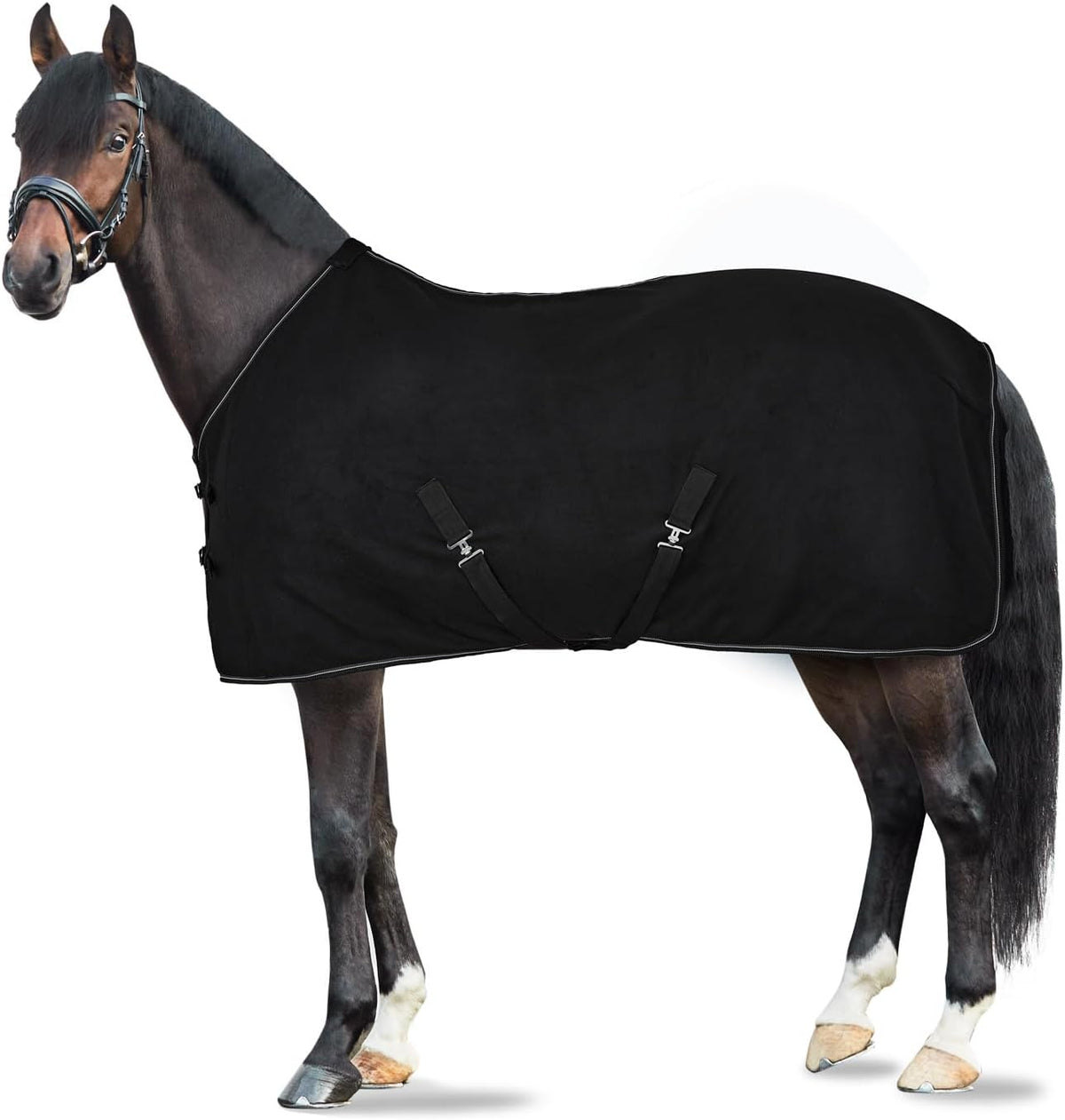 Authentic Horze polar fleece horse sheet with double front closure buckles