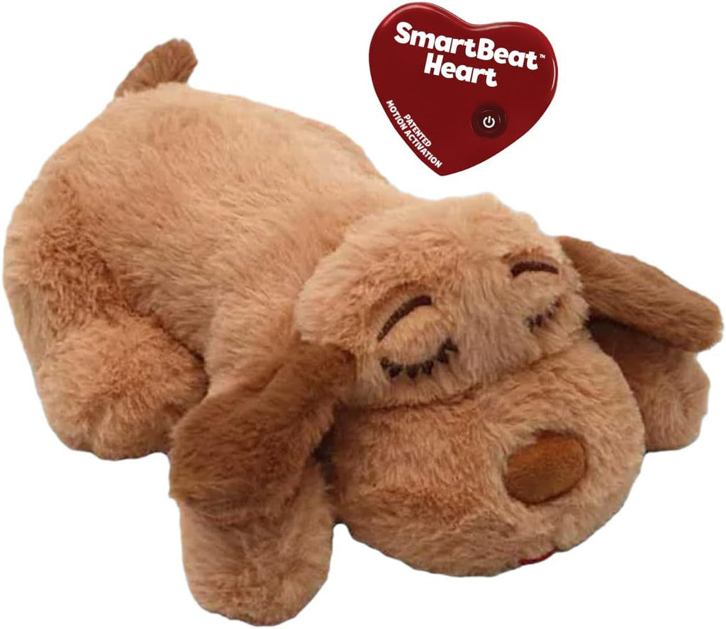 Side view of Snuggle Puppie toy showing compact size