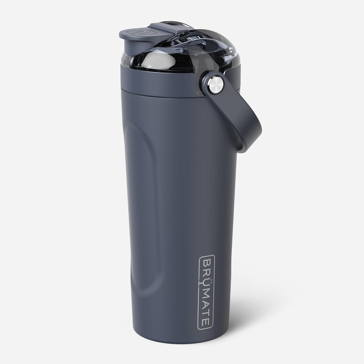 BrüMate MultiShaker in Nightfall Blue with insulated stainless steel body and leakproof lid