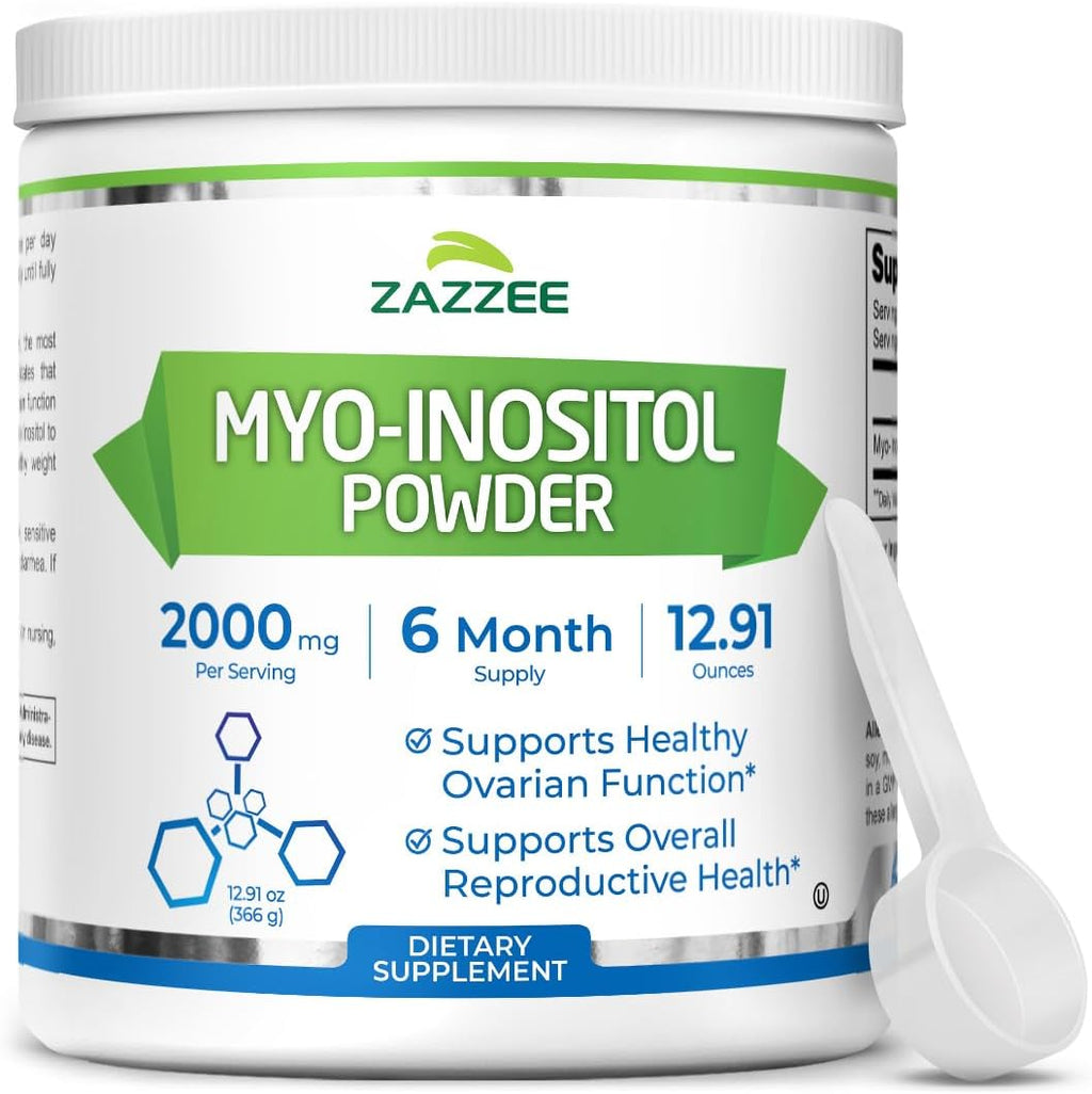 Zazzee Myo Inositol Powder front view packaging