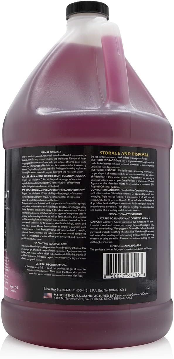 Petology 256:1 cleaning solution dilution instructions