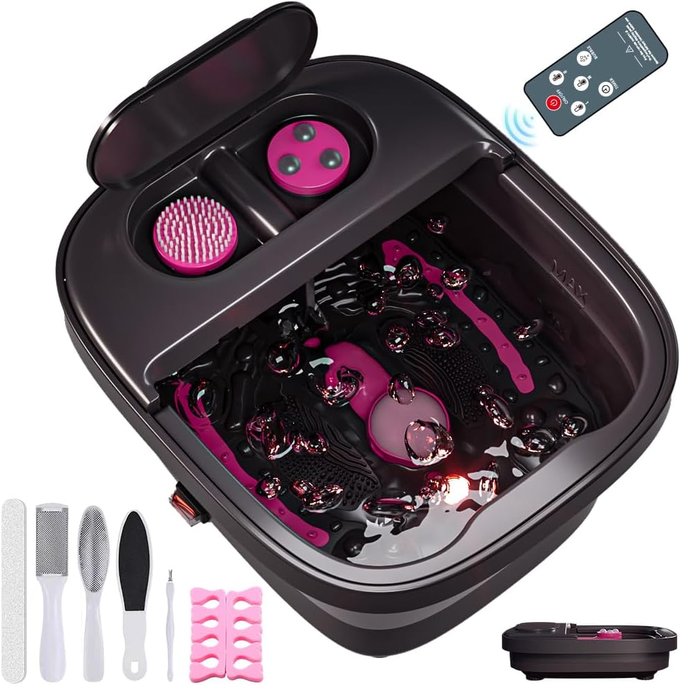 Aqvesane collapsible foot spa massager front view