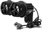 Hygger double head aquarium circulation pump front view showcasing the dual propeller design.