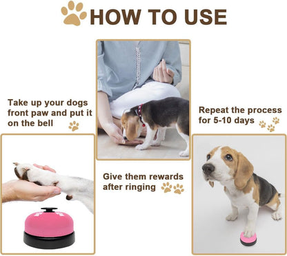 Kexiava dog potty training bell set on wooden floor