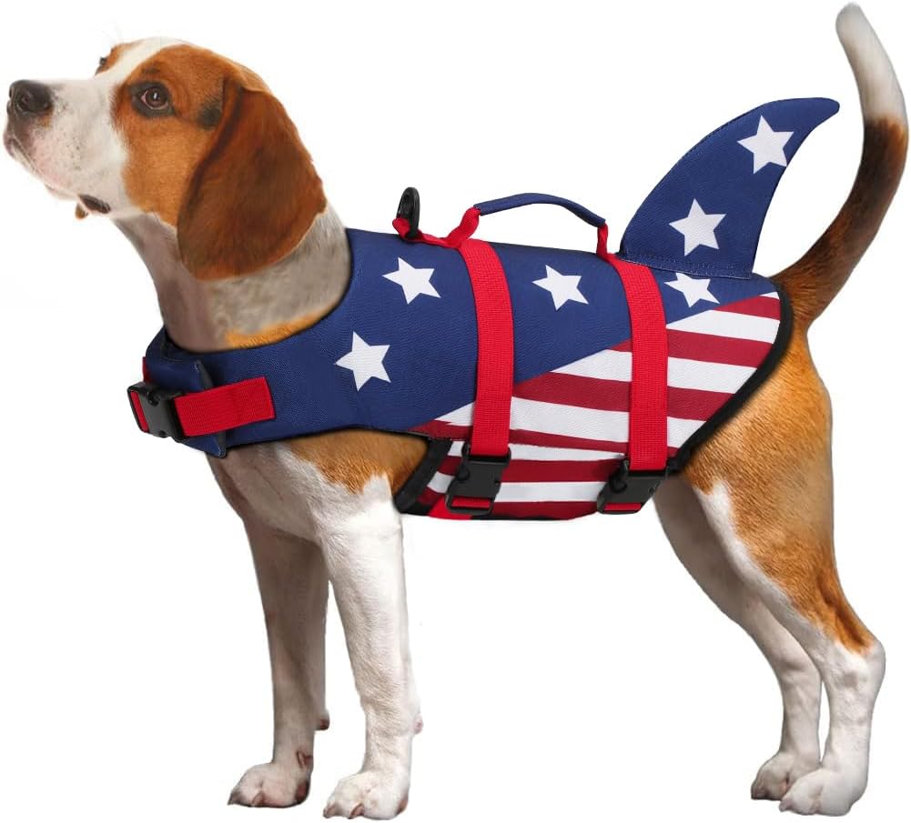 EMUST Dog Life Vests, Dogs Floats for Swimming, Boat, Pool, Ripstop Dog Life Jacket with High Buoyancy and Lift Handle for Small and Medium Breeds, (M,Pool Blue) - Image 13