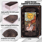 Top down view of Kledery beginner tarot deck spread on a table