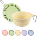 Collapsible Dog Bowls 2-Pack, Portable Travel Dog Bowl with Carabiner, Food-Grade Silicone Pet Bowl for Hiking, Walking (Macaron Pink and Violet) - Image 15