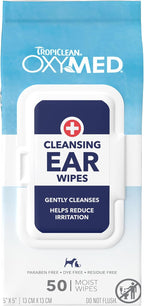 TropiClean Oxymed Soothing Allover Cat & Dog Wipes For Paws And Butt | Anti Itch Relief For Dogs & Cats 50 Count - Image 10