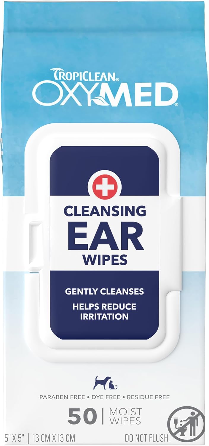 TropiClean Oxymed Soothing Allover Cat & Dog Wipes For Paws And Butt | Anti Itch Relief For Dogs & Cats 50 Count - Image 10