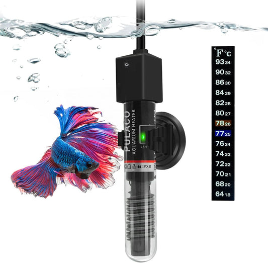 Pulaco 25 Watt mini aquarium heater front view