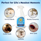Pet Stain & Odor Remover - Carpet Cleaner Spray for Dog & Cat Urine, Feces, Vomit, Coffee & Wine Stains - Upholstery, Rugs & Furniture Cleaner - 24 oz - Image 9